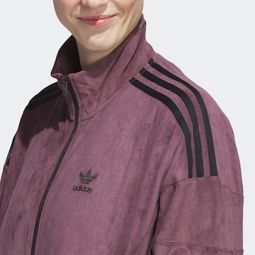 ADIDAS ORIGINALS Zip-Up Hoodie in Brown