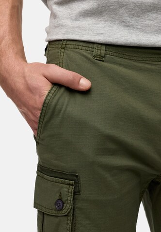 INDICODE JEANS Regular Cargobroek 'Lanny' in Groen