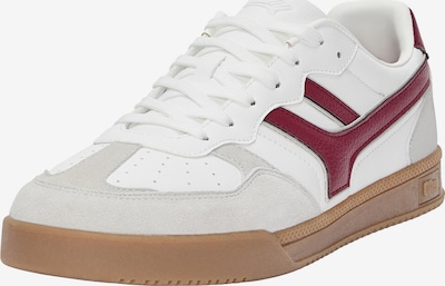 Pull&Bear Trampki niskie w kolorze jasnoszary / burgund / białym, Podgląd produktu