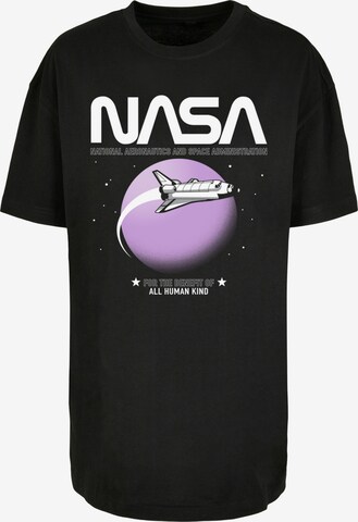 F4NT4STIC T-Shirt 'NASA Shuttle Orbit' in Schwarz: predná strana