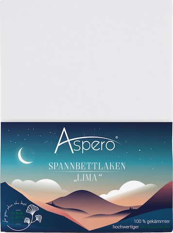Aspero Spannbettlaken aus Bio-Baumwolle ' RIGA ' in Weiß
