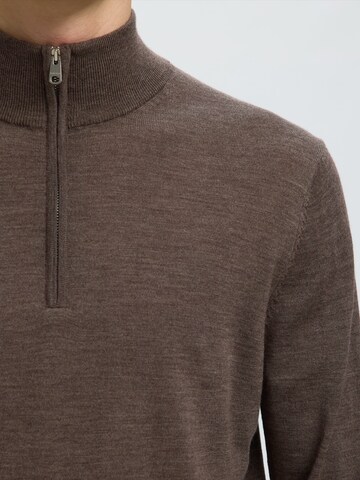 SELECTED Sweater 'SLHTRAY' in Brown