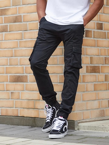 Denim Project regular Bukser ' CARGO PANT ' i sort