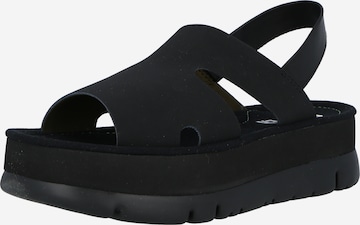 CAMPER Sandalen met riem 'Oruga Up' in Zwart: voorkant