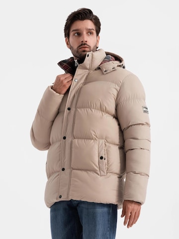 Ombre Winter jacket 'OM-JAHP-0205' in Beige