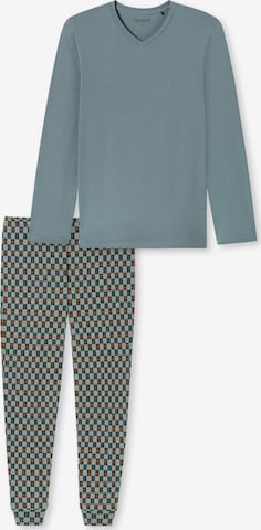 SCHIESSER Pyjama lang 'Comfort Nightwear' in Grün: Vorderseite