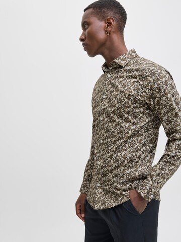 Coupe regular Chemise 'JPRBLABLACKPOOL' JACK & JONES en vert