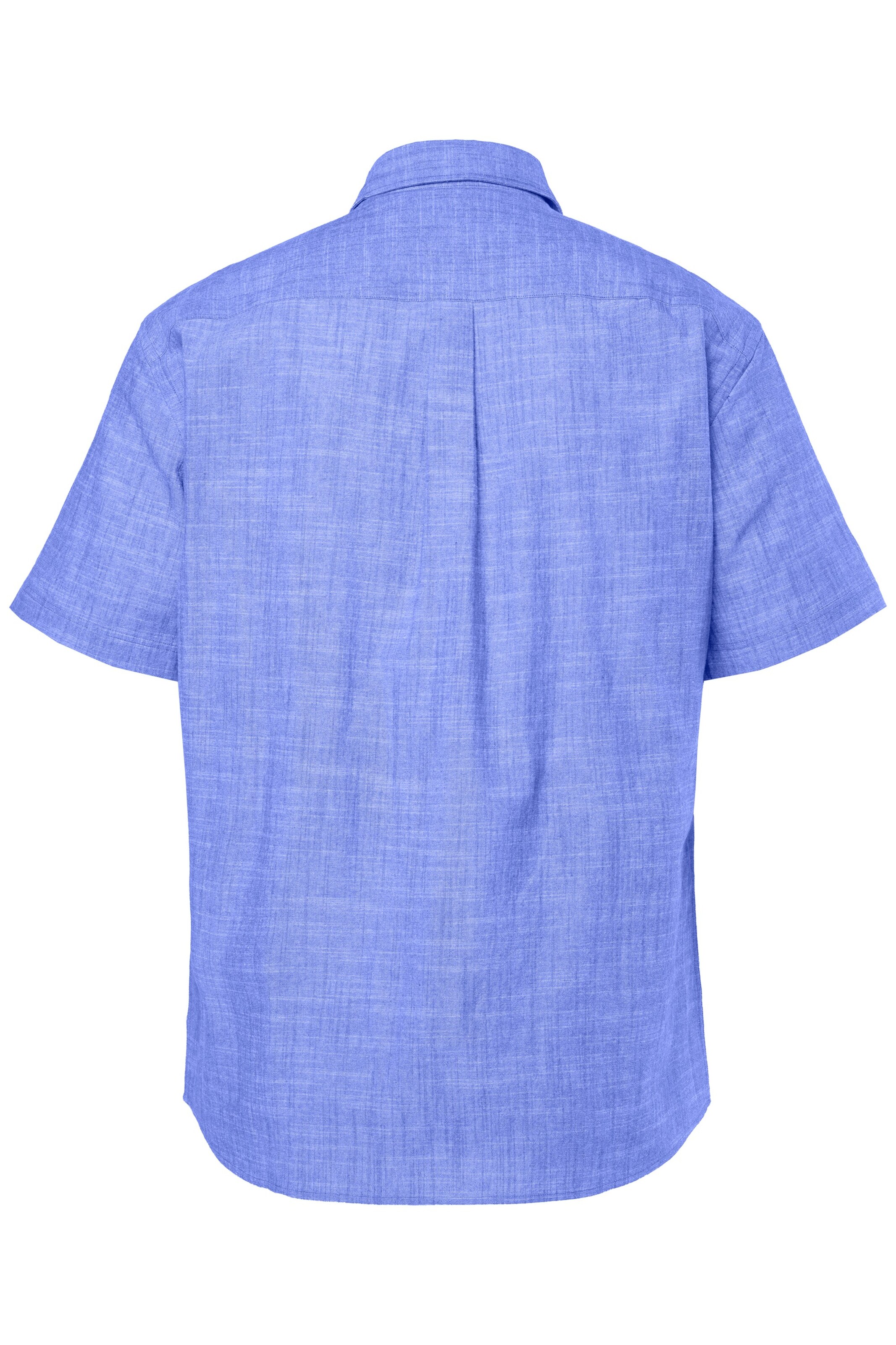 Men Plus Comfort fit Button Up Shirt in Blue