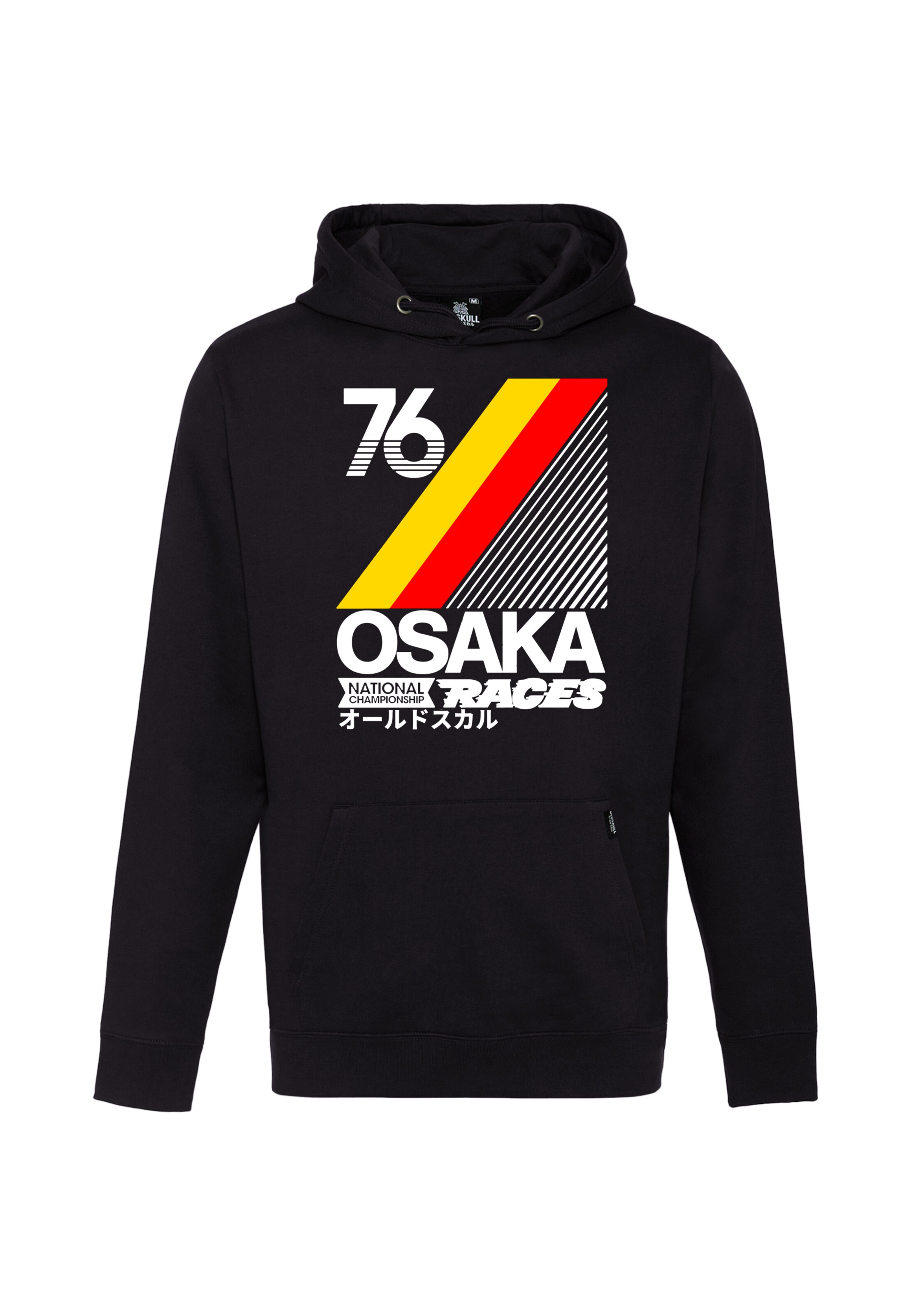 Oldskull Sweatshirt 'Retro Japan City' in Black: front