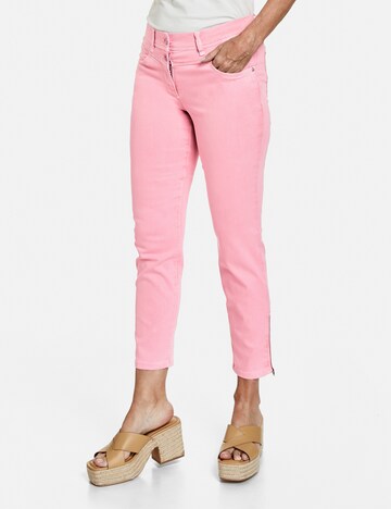 GERRY WEBER - Slimfit Calças de ganga 'Best4me' em rosa: frente