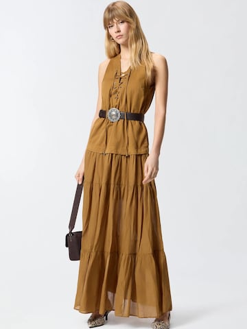 Robe 'PINKO CASARSA ABITO VOILE E GABARDINA ABITO' PINKO en marron