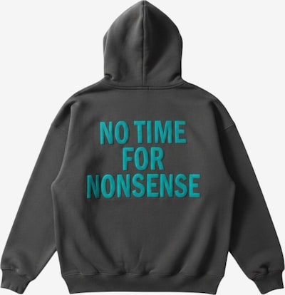 Kleidermafia Sweater majica 'Oversize “No Time for Nonsense” Hoodie - Anthracite and Blue' veličine XS u antracit siva, Pregled proizvoda