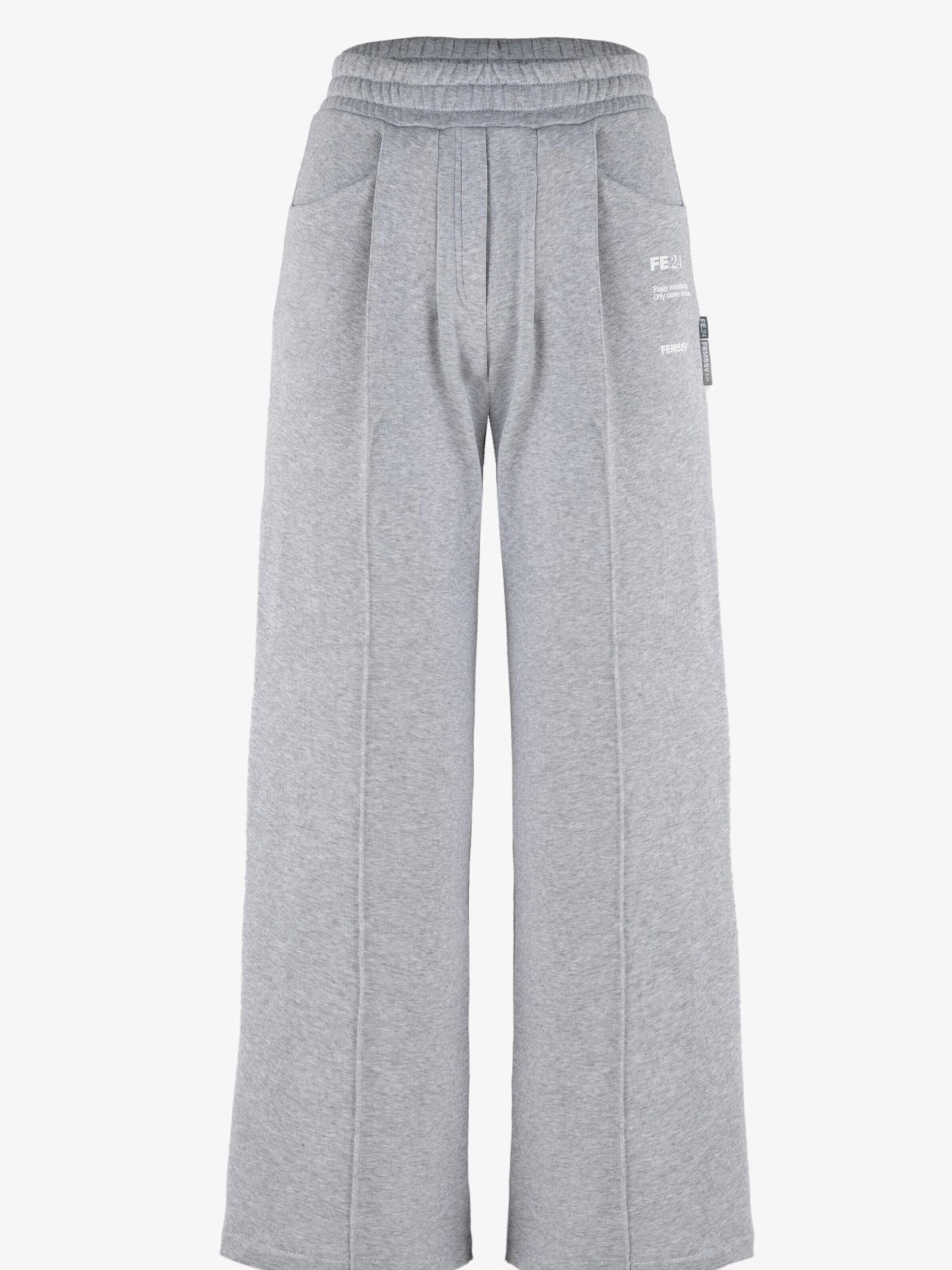 FEMSSY Loosefit Bukser 'FLOW SWEATPANTS GREY' i grå: forside