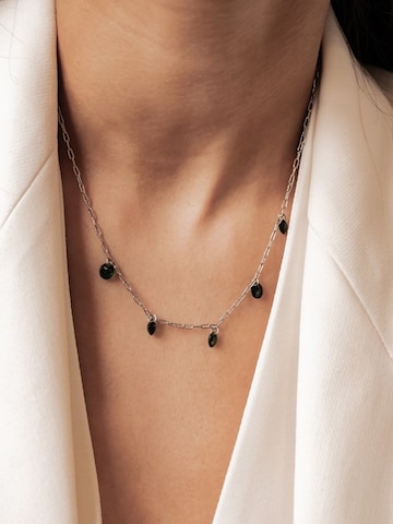 Hey Happiness Ketting 'Green Glow' in Zilver