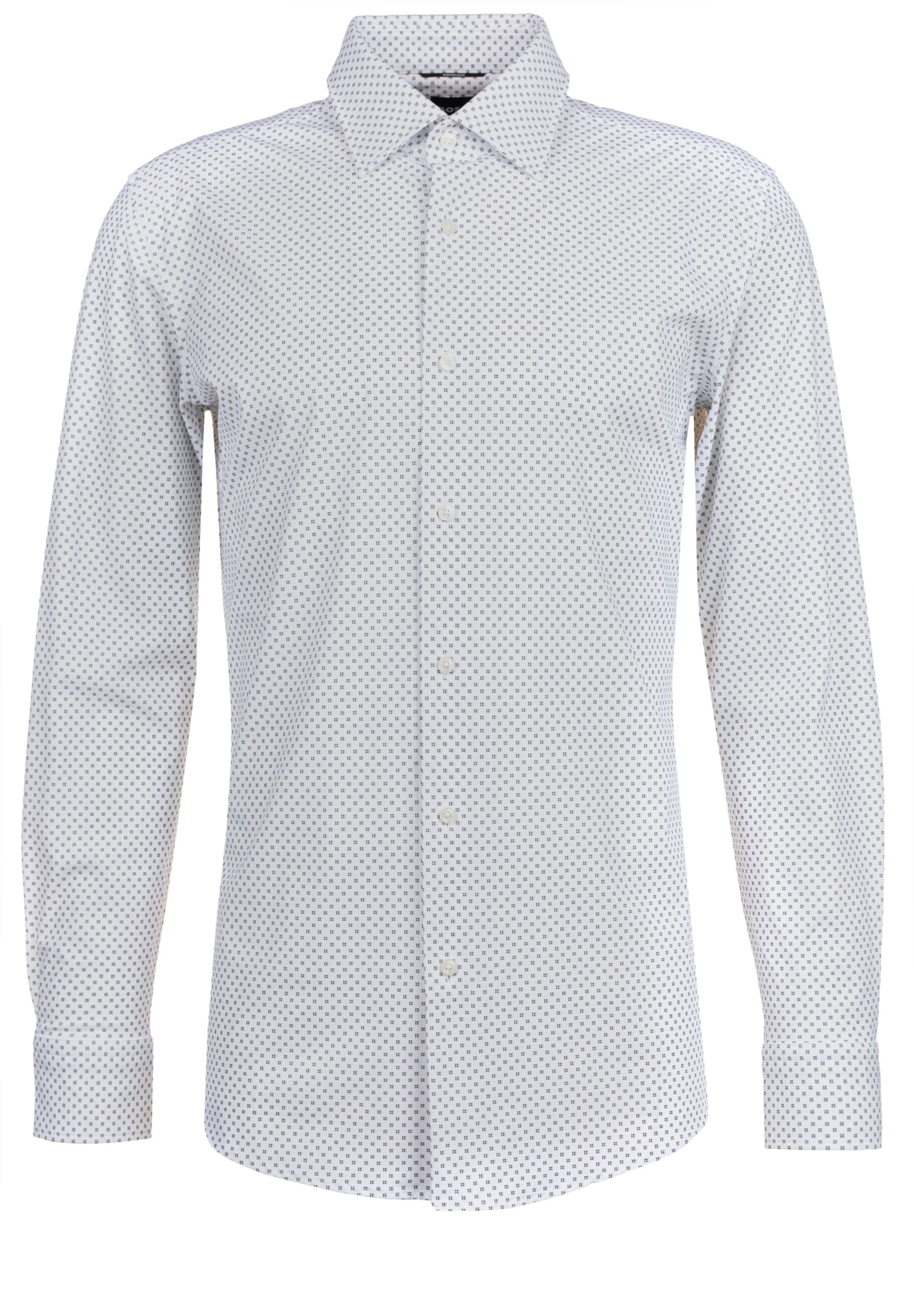 BOSS Slim Fit Hemd ' Hank' in Weiß: Vorderseite