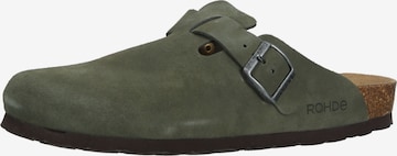 ROHDE Mules in Green: front