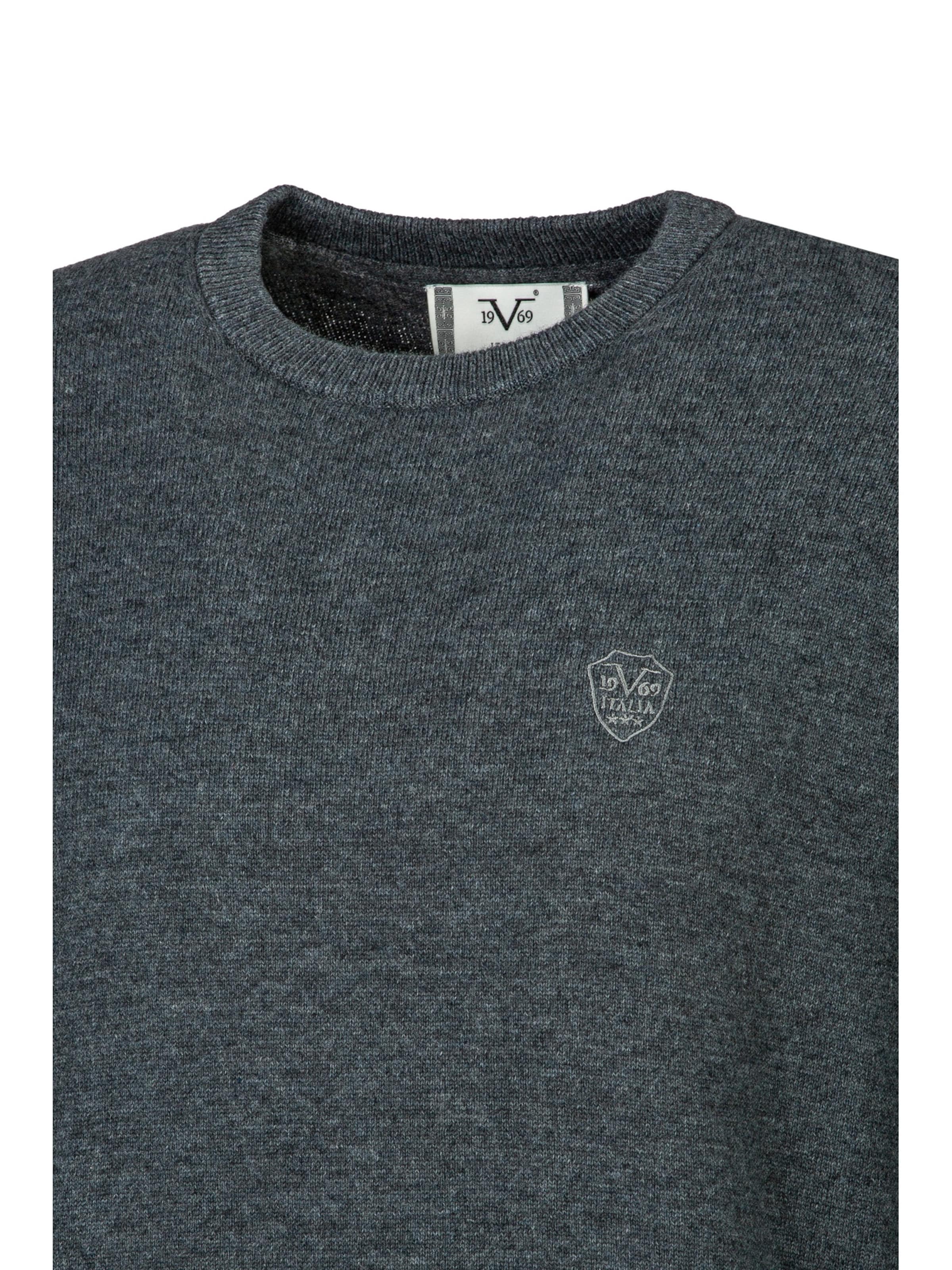 19V69 ITALIA Pullover 'Clint Embro' in Grau