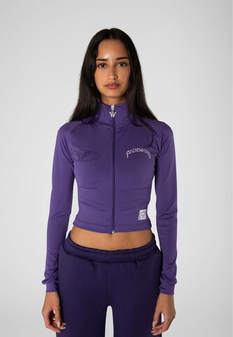 Felicious - Sudadera con cremallera en lila: frente