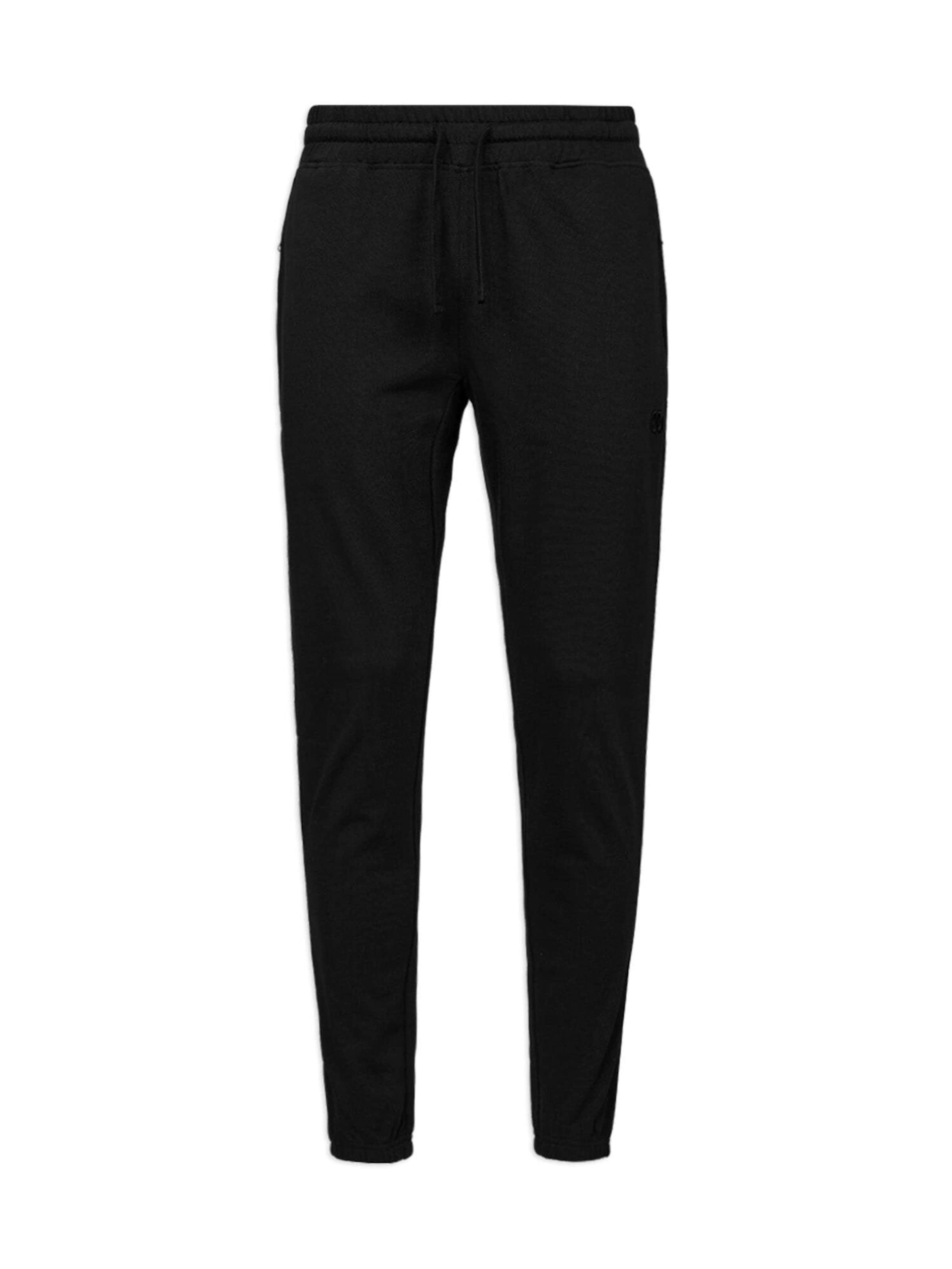 SNOCKS Athletic Pants in Black: front