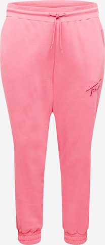 rožinė Tommy Jeans Curve Siaurėjantis Kelnės: priekis