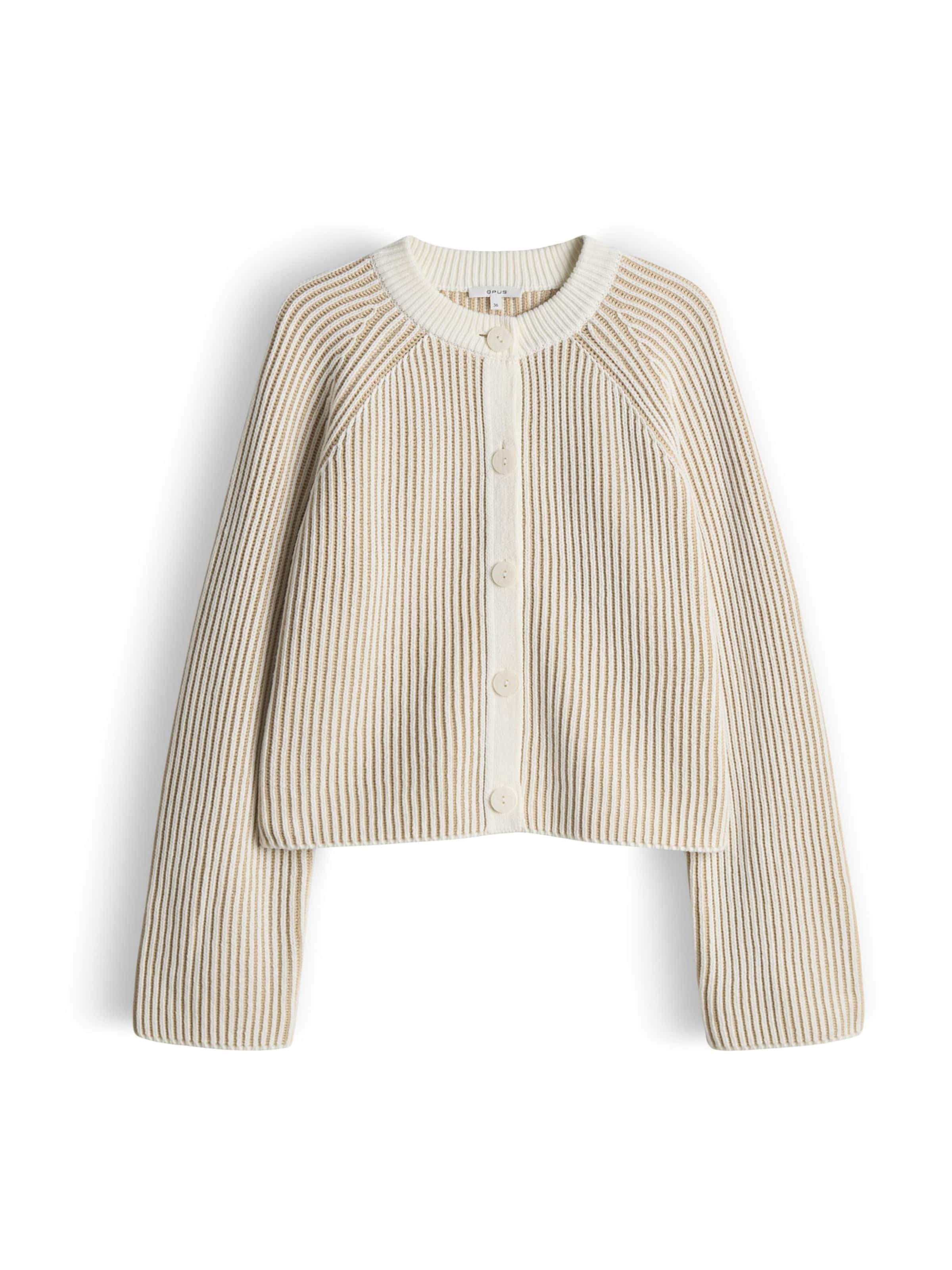 OPUS Strickjacke 'Delsie' in Beige: Vorderseite