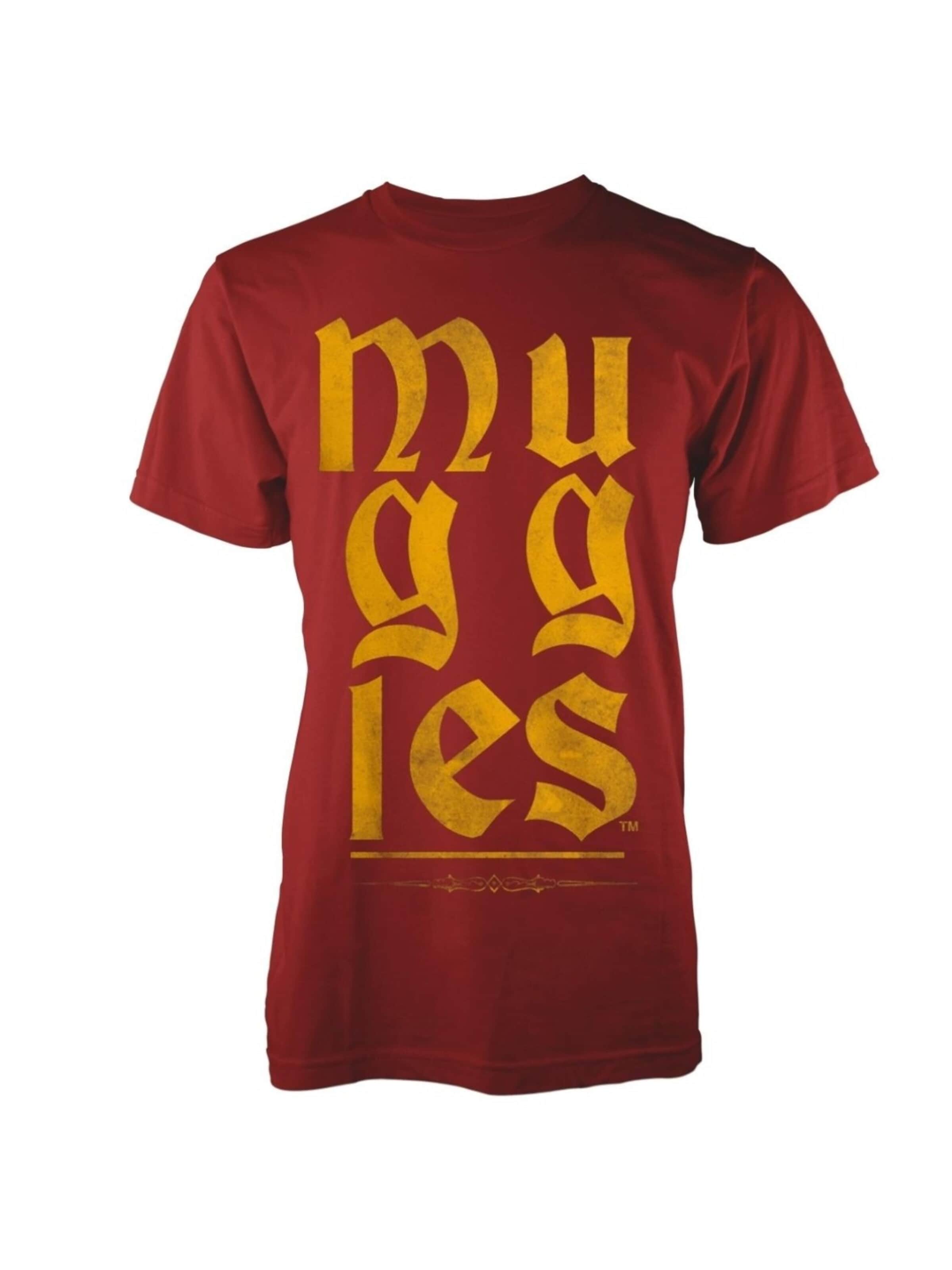 Maglietta 'Harry Potter Muggles' di Rockshirts in rosso: frontale