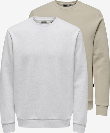 Only & Sons Sweatshirt 'Ceres' in Braun: Vorderseite