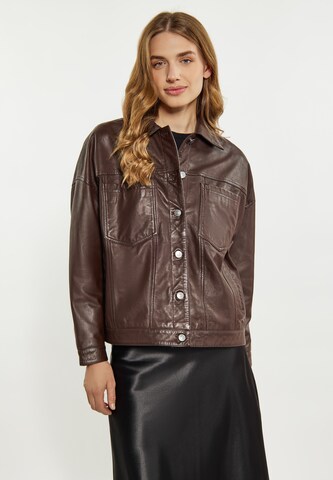 DreiMaster Vintage Between-season jacket in Brown: front