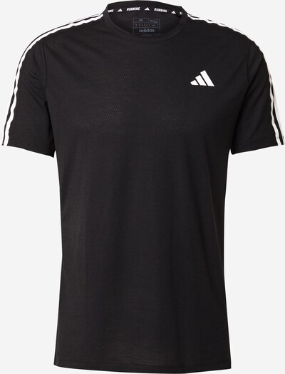 ADIDAS PERFORMANCE T-Shirt fonctionnel 'Own The Run' en noir / blanc cassé, Vue avec produit