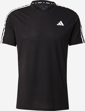 ADIDAS PERFORMANCE - Camisa funcionais 'Own The Run' em preto: frente