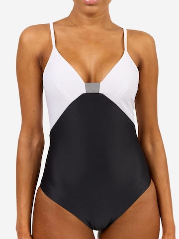 Horizon Athletic - Triangular Fato de banho desportivo 'Timor One Piece Luna' em preto