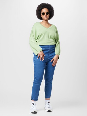 Fransa Curve Sweater 'Blume' in Green