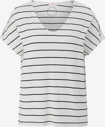 T-shirt s.Oliver en blanc : devant