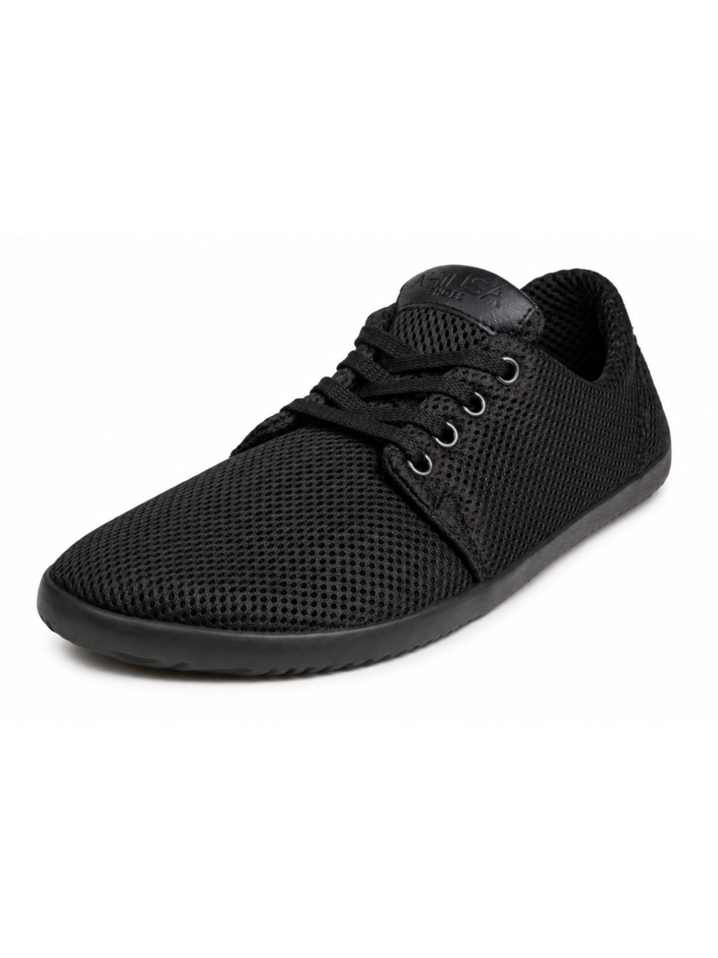 Ahinsa shoes Fűzős cipő - fekete