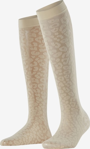 FALKE Overknee Strümpfe 'Wild Breed' in Beige: Vorderseite