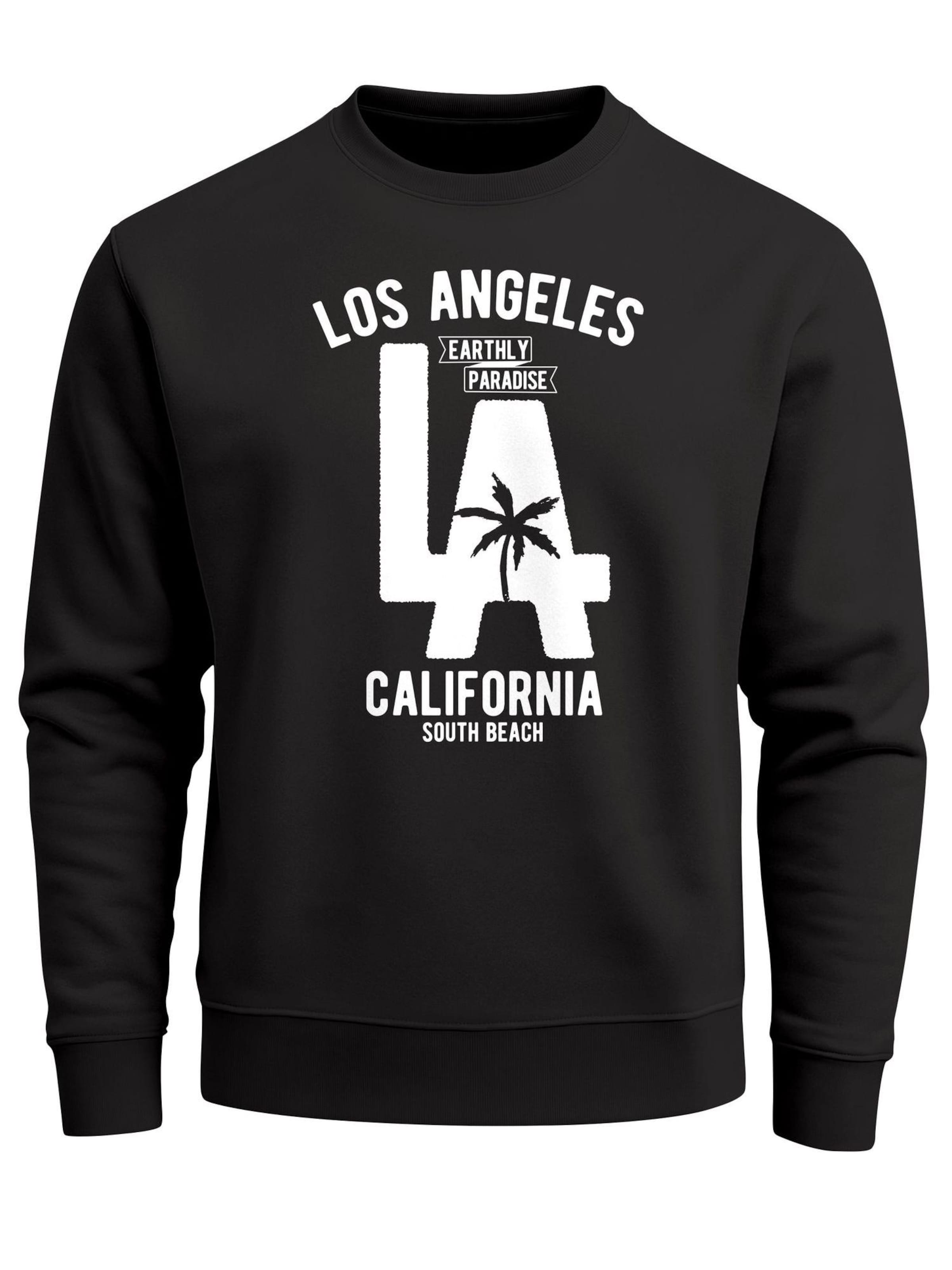 Neverless Sweatshirt 'LA California'‌‌‌‌‌‌‌‌‌‌ in Schwarz: Vorderseite