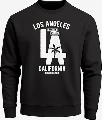 Neverless Sweatshirt 'LA California' in Schwarz: Vorderseite