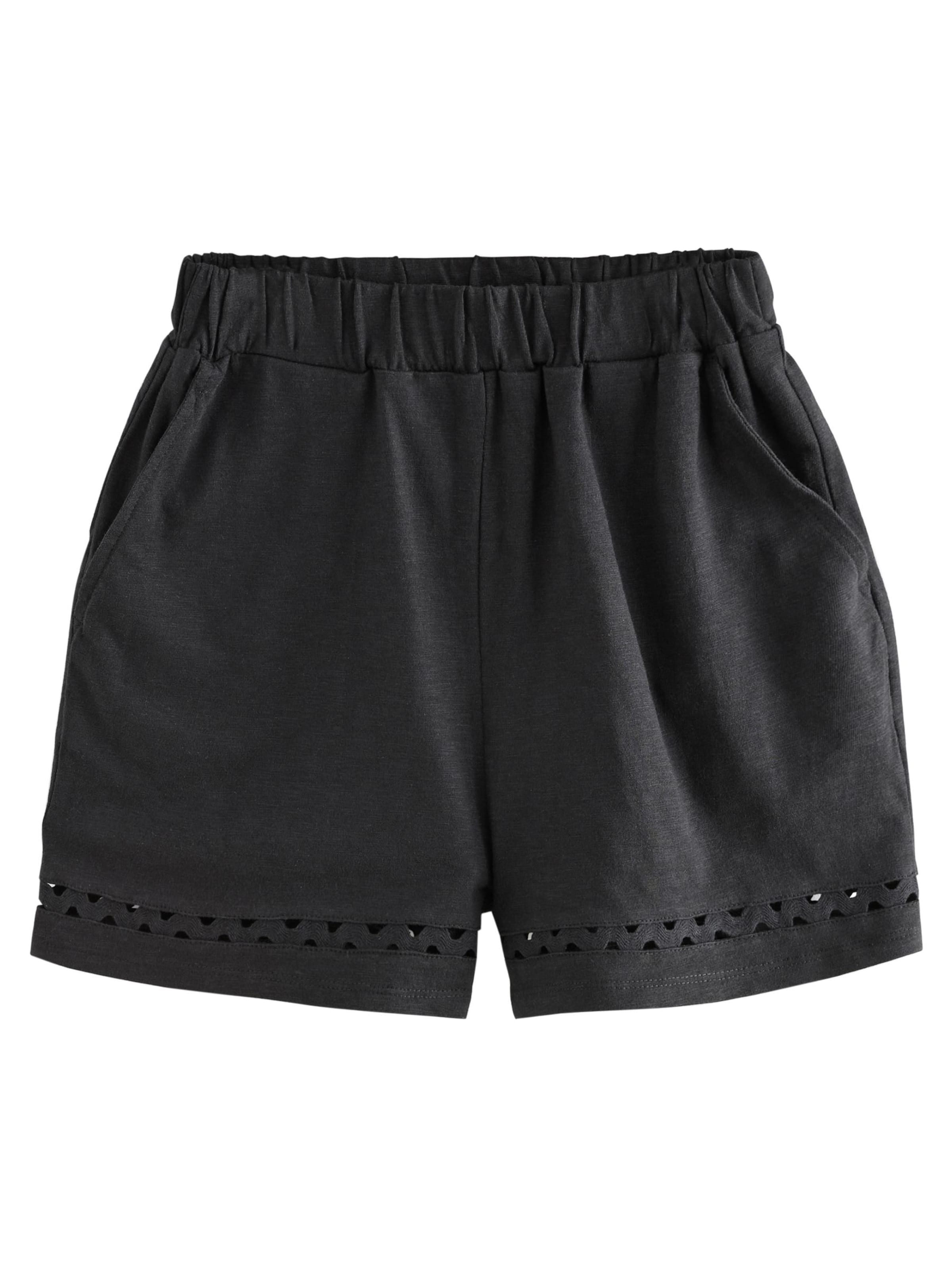 Next Обычный Штаны в Черный: спереди