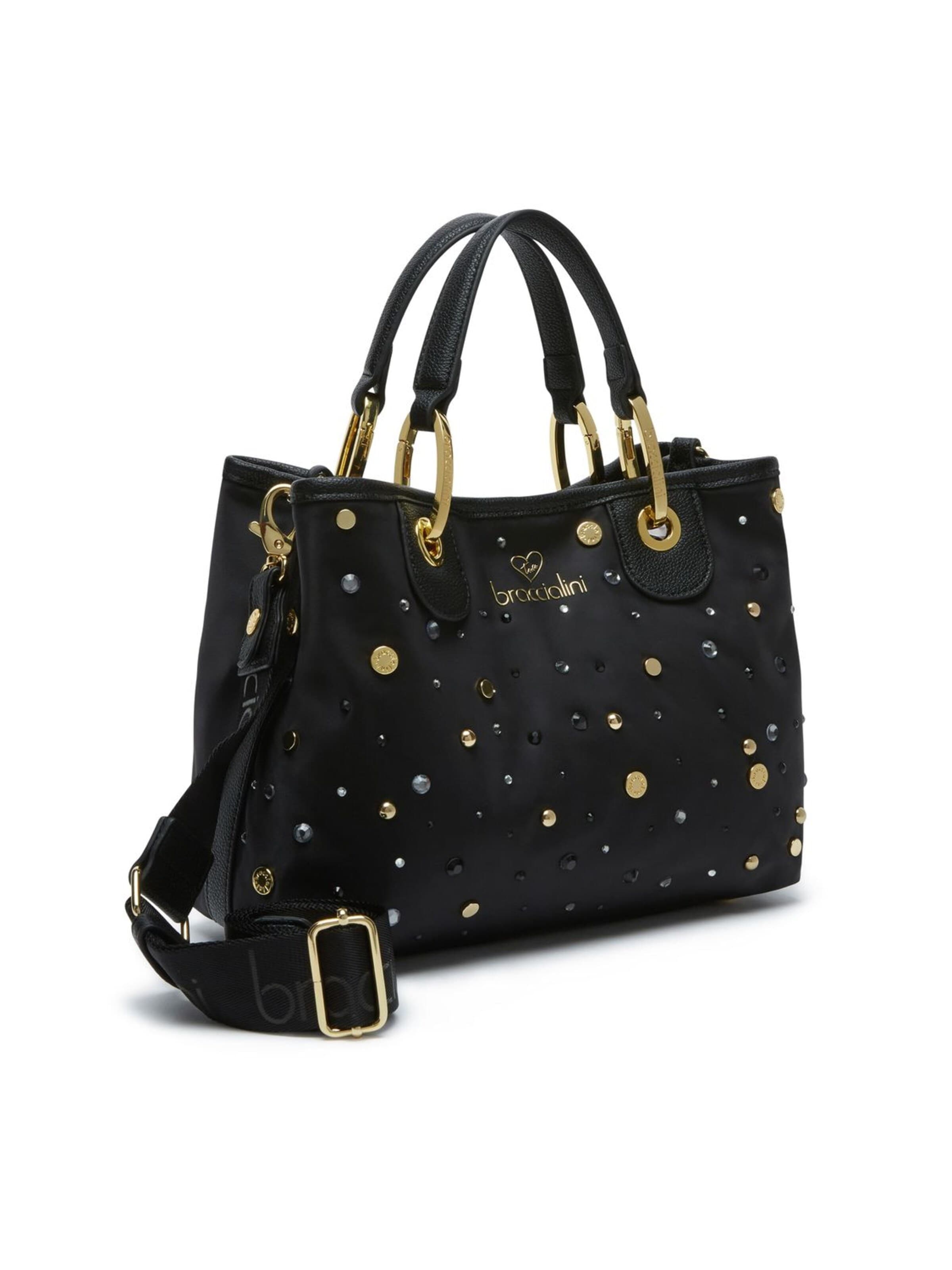 Borsa a mano 'Beth Strass' di Braccialini in nero