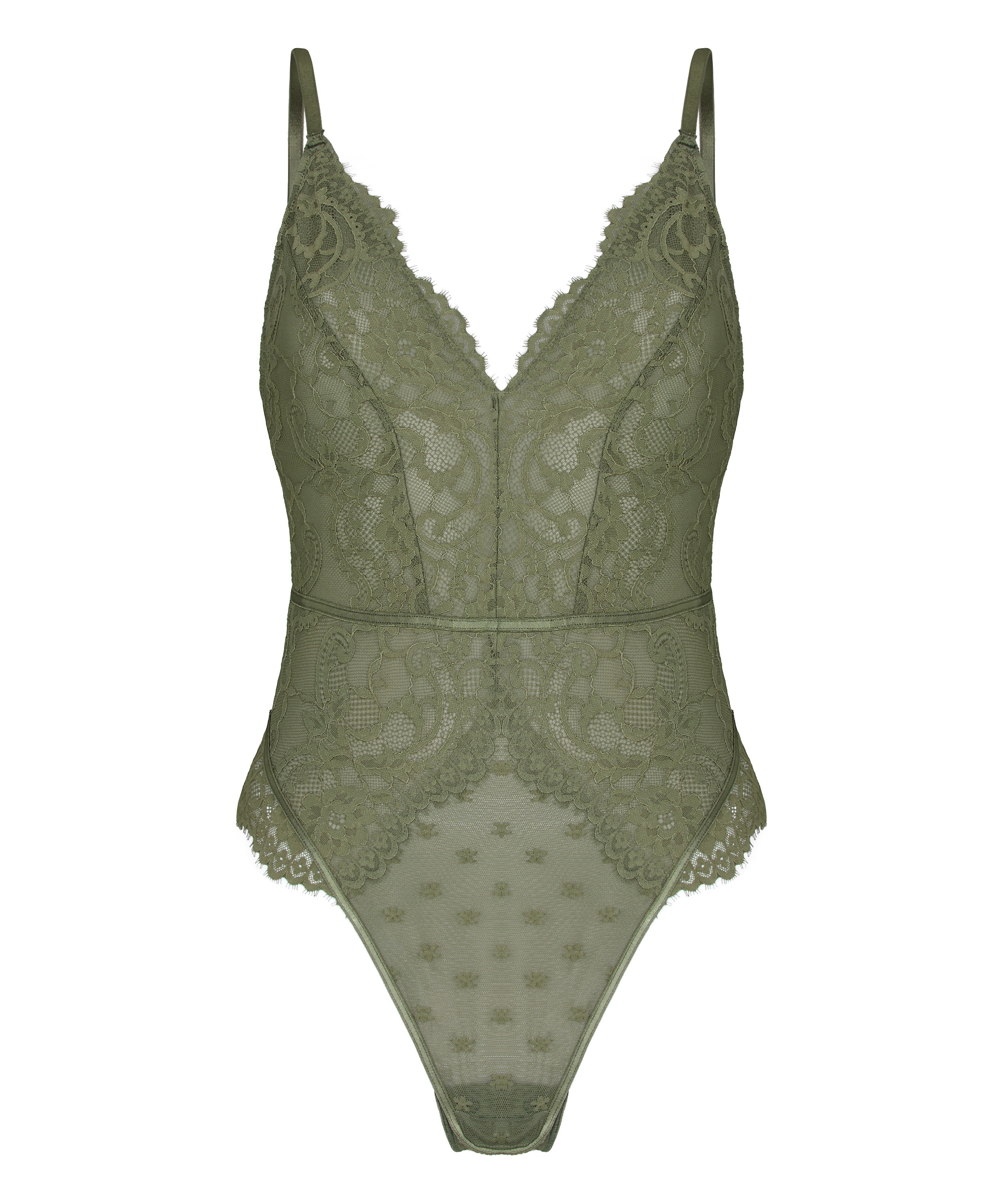 Hunkemöller Body 'Valora' in Grün: Vorderseite