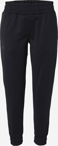 UNDER ARMOUR Дънки Tapered Leg Спортен панталон 'Meridian' в черно: отпред