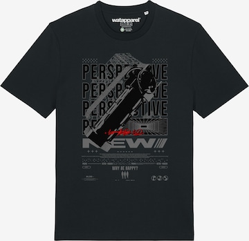 T-Shirt Watapparel en noir : devant