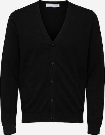 SELECTED HOMME Knit Cardigan in Black: front