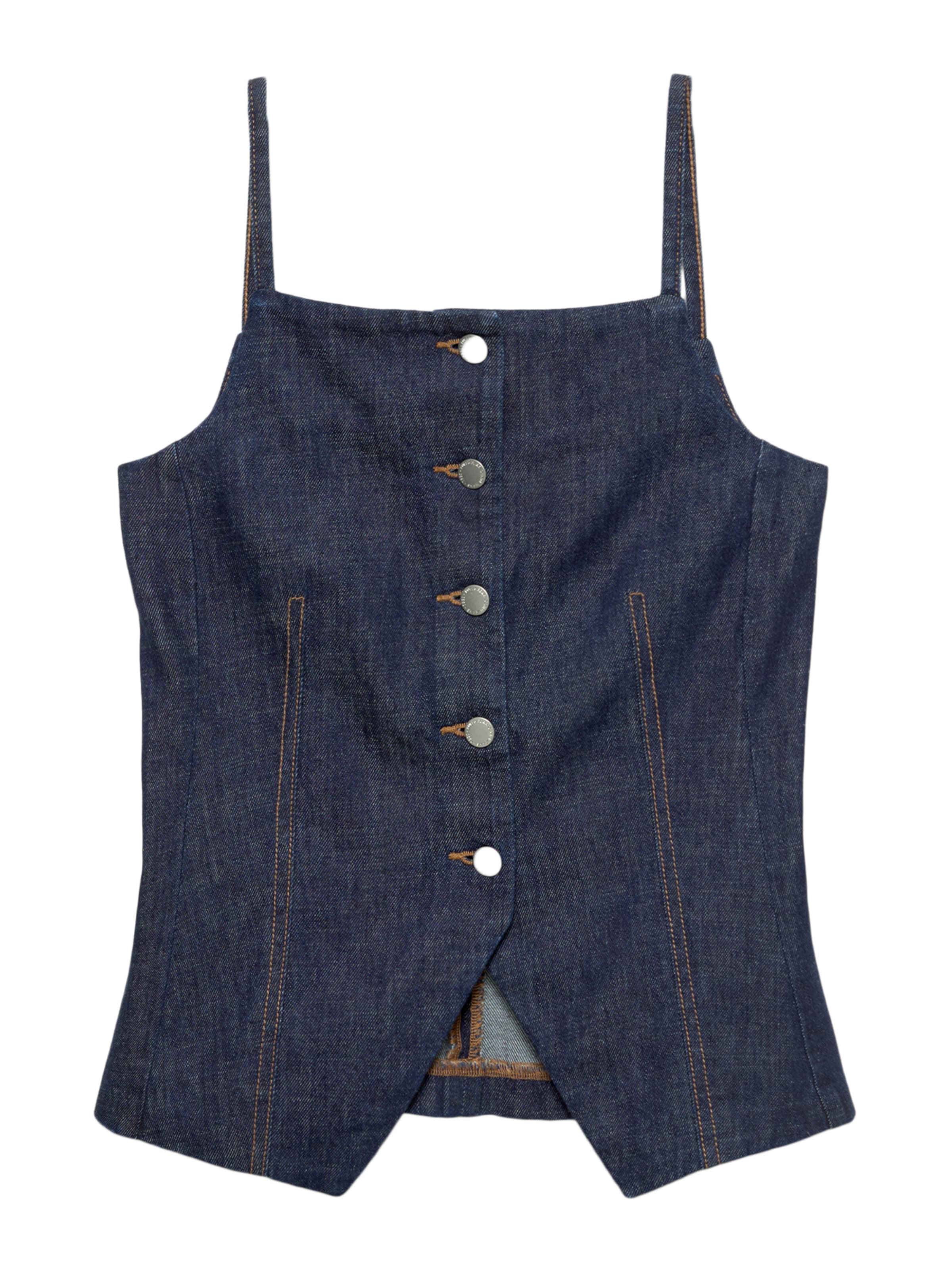 Pull&Bear Мъжка елек за костюм в синьо: отпред