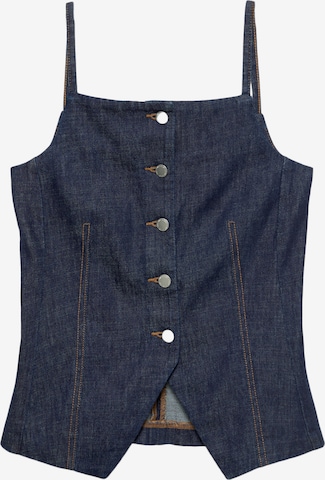 Pull&BearPrsluk od odijela - plava boja: prednji dio