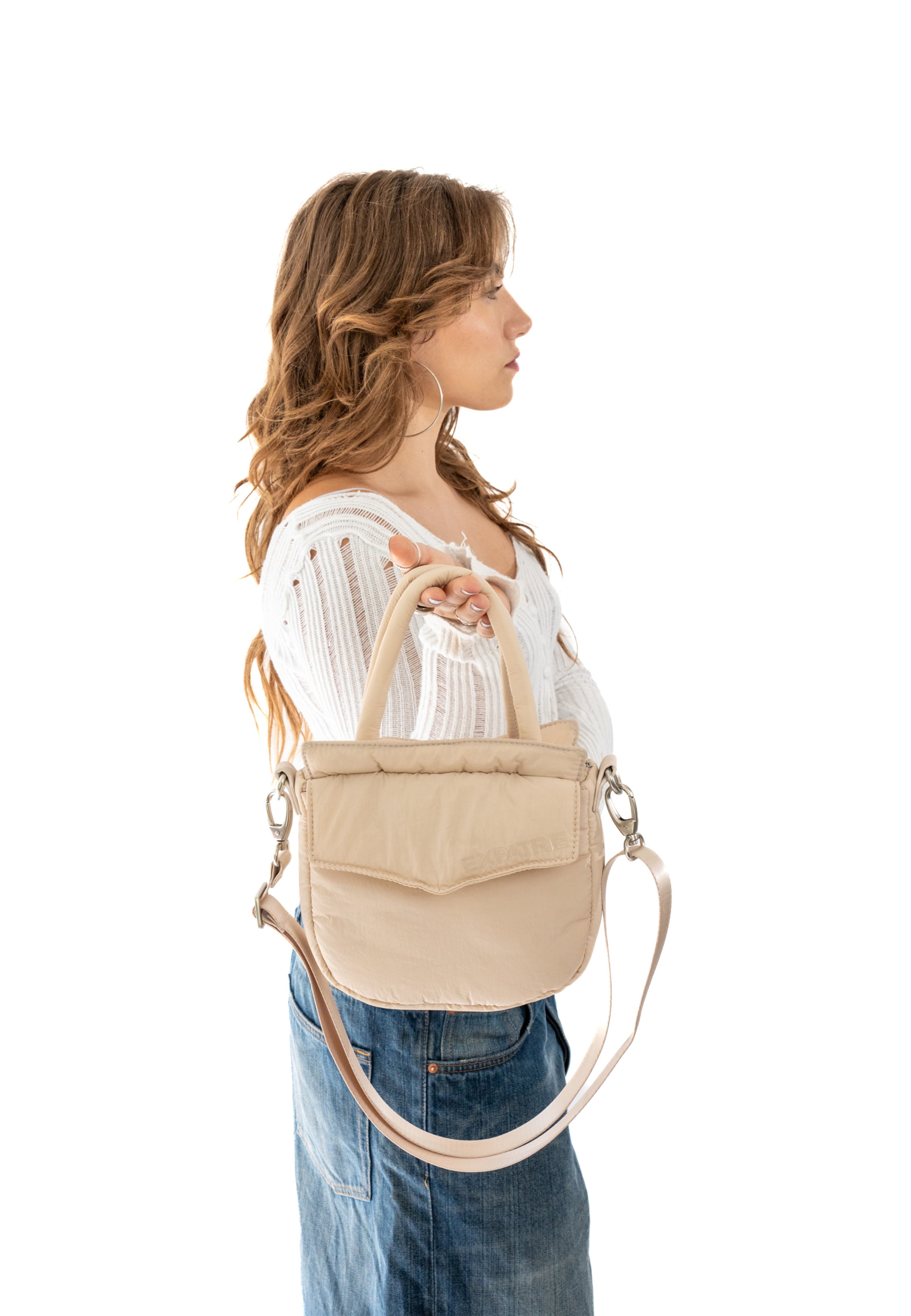 smėlio Expatrié Rankinė 'Poppy Small': priekis