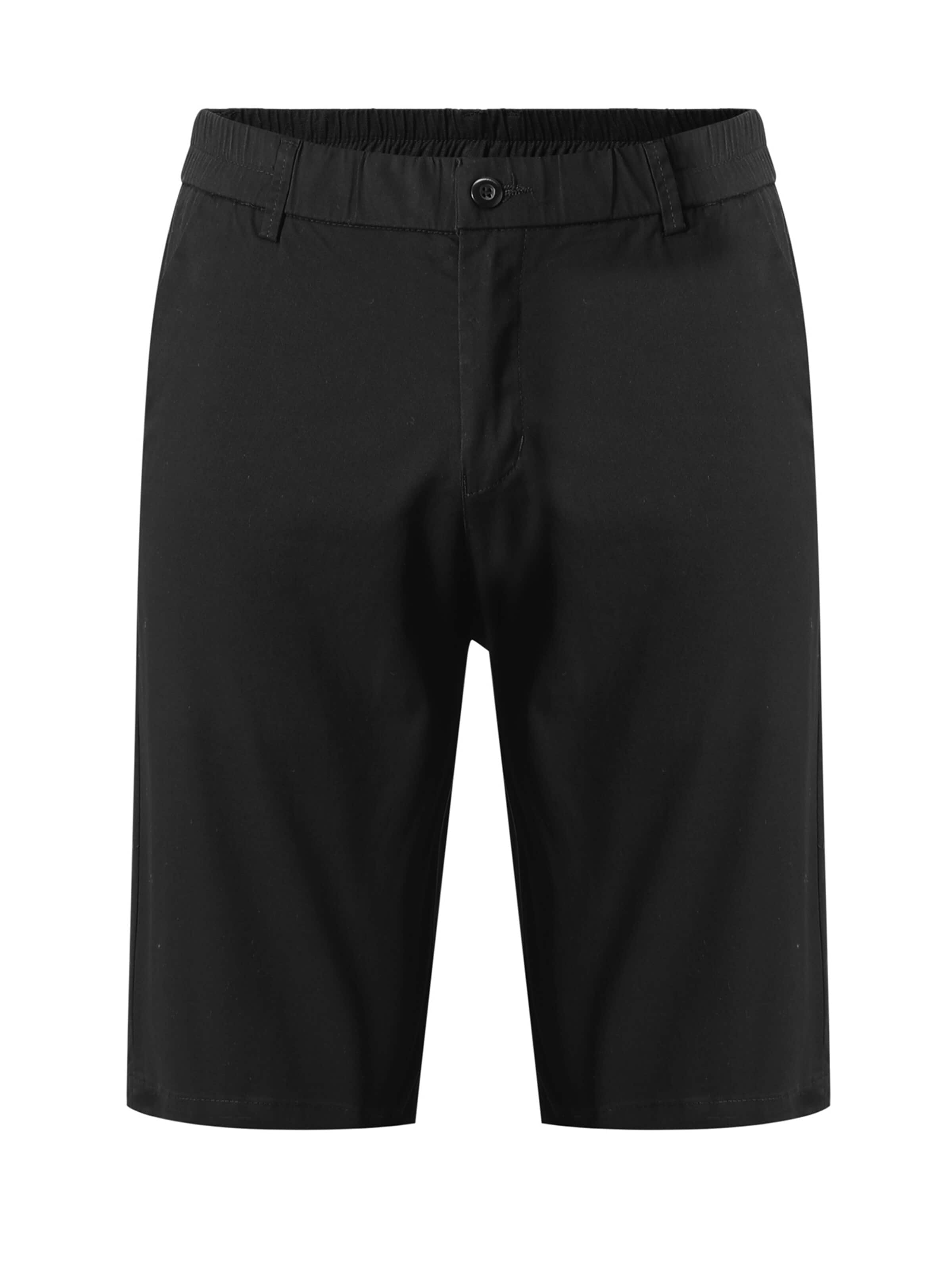 ALLTHEMEN Regular Pants 'Laune' in Black: front