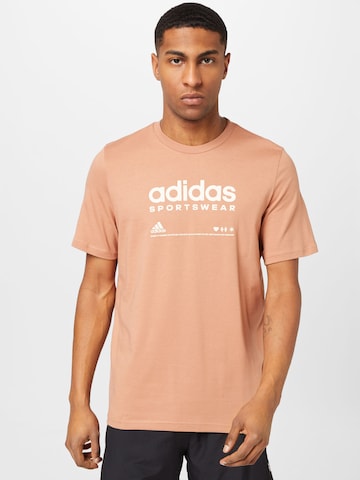 ADIDAS SPORTSWEAR Performance Shirt 'Lounge Graphic' in Red: front