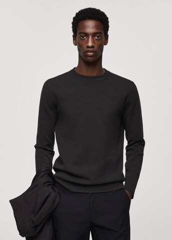 MANGO MAN Пуловер 'Luxus' в сиво: отпред
