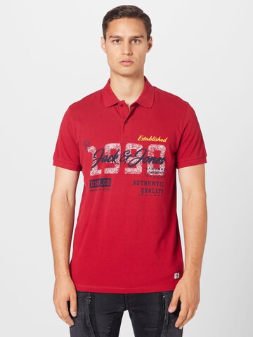 sarkans JACK & JONES T-Krekls: no priekšpuses